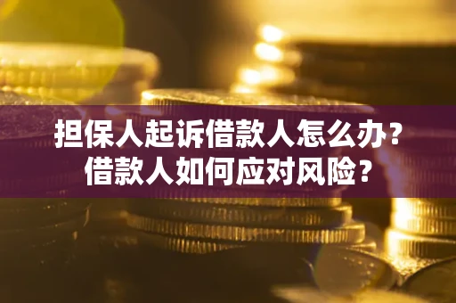 北京担保人起诉借款人怎么办？借款人如何应对风险？